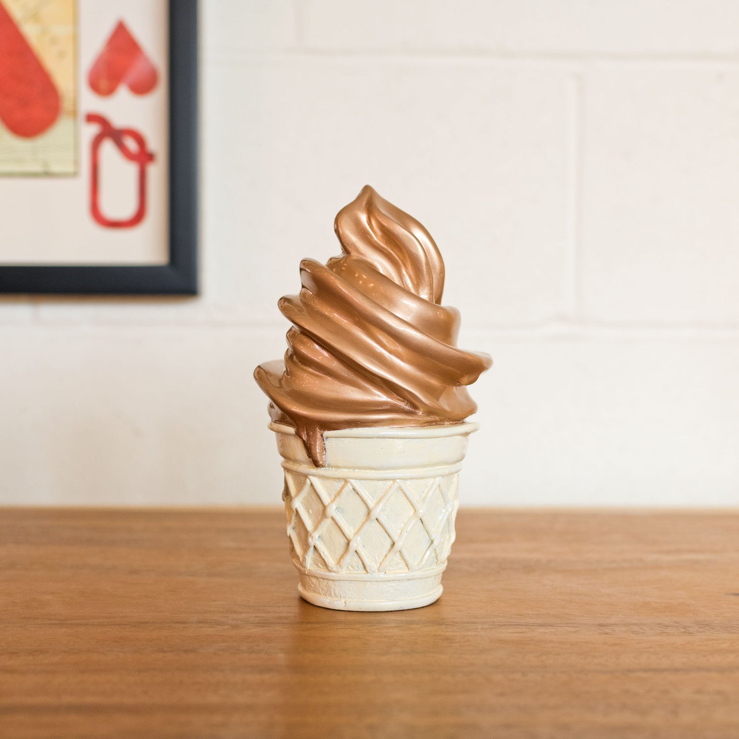 Whipped Dream Chocolate Ice Cream Cone Sculpture