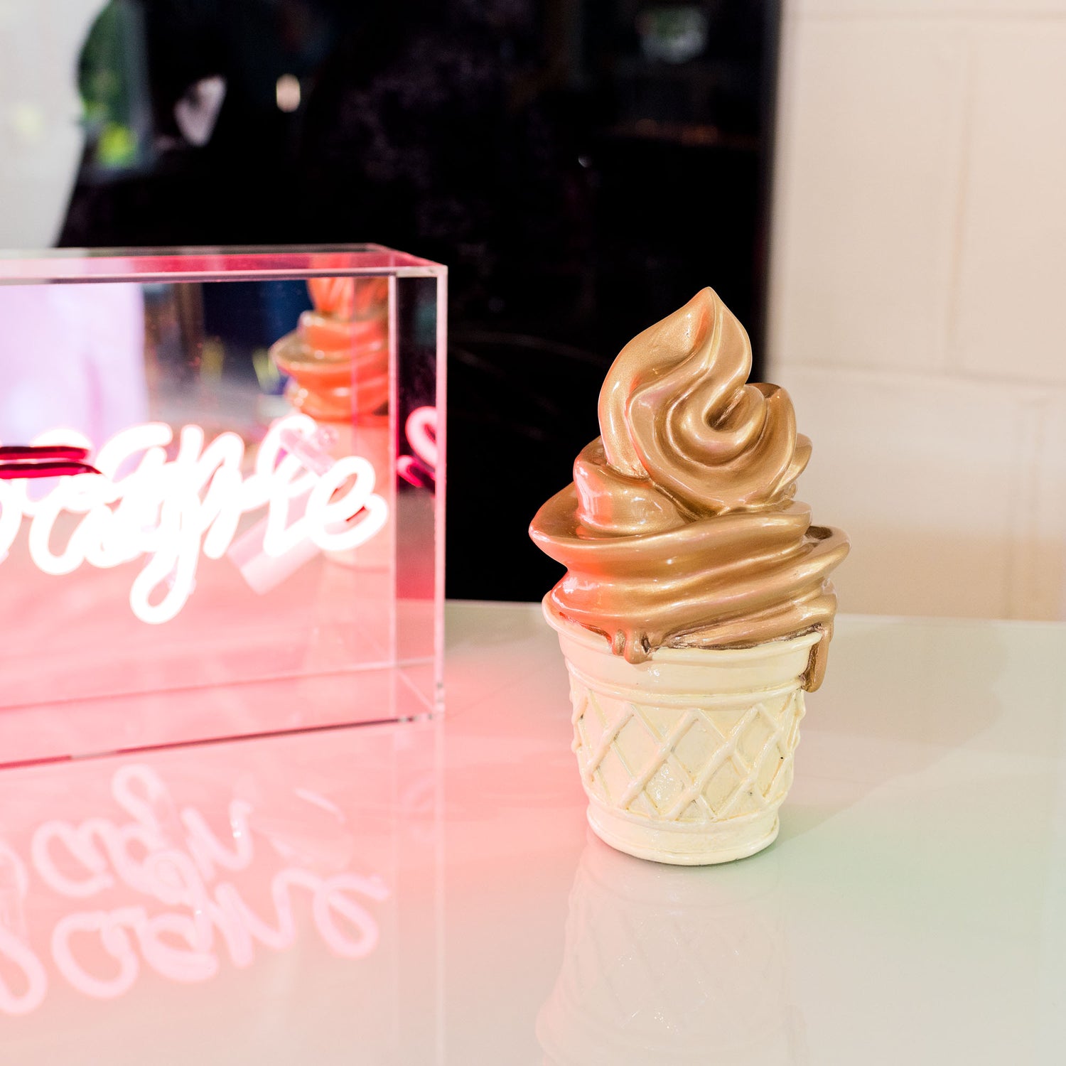 Whipped Dream Chocolate Ice Cream Cone Sculpture