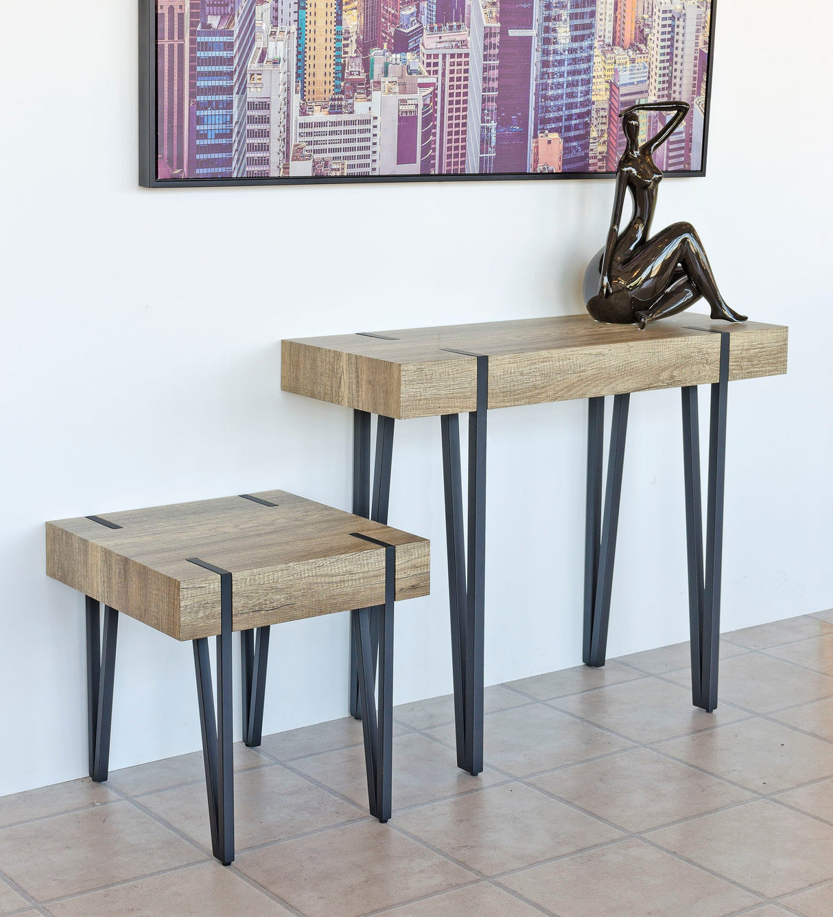 Canyon Wood Effect Console Table