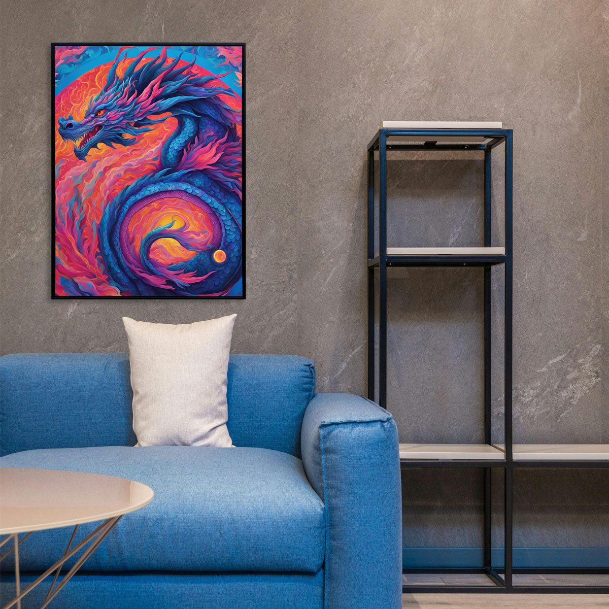 Celestial Dragon - Framed Wall Art (113cm x 85cm)