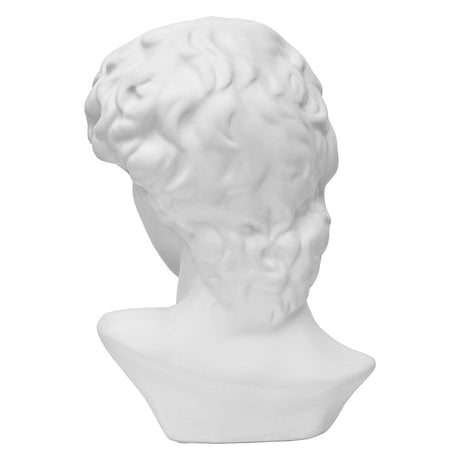 Ceramic White David Bust Back