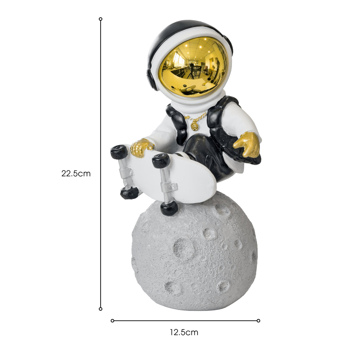 Skateboarding Astronaut Figurine
