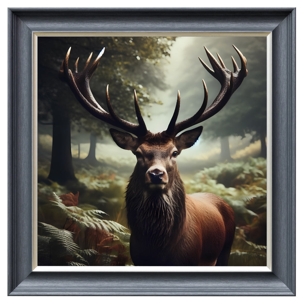 Velvet Print Framed Artwork - Stag Collection