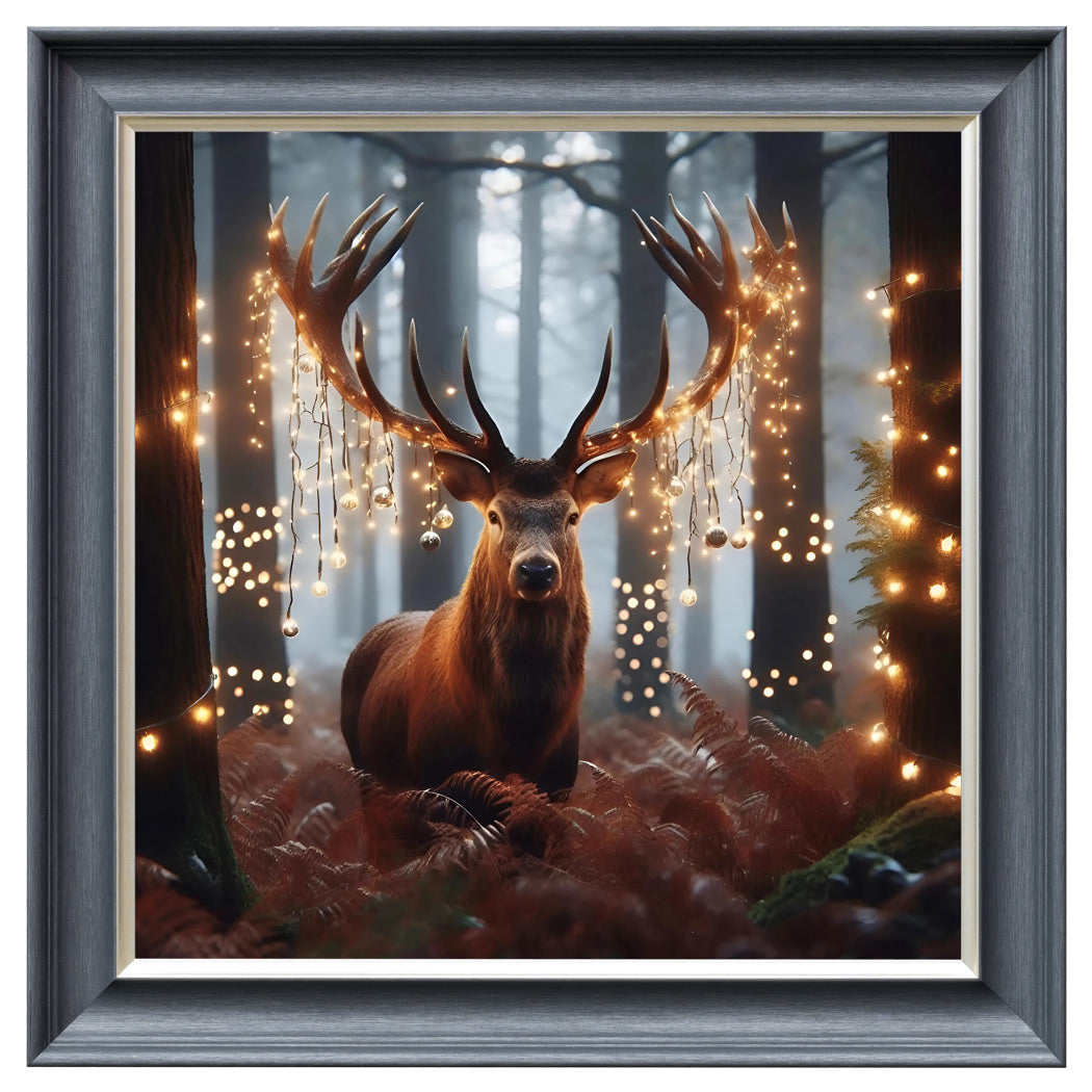 Velvet Print Framed Artwork - Stag Collection