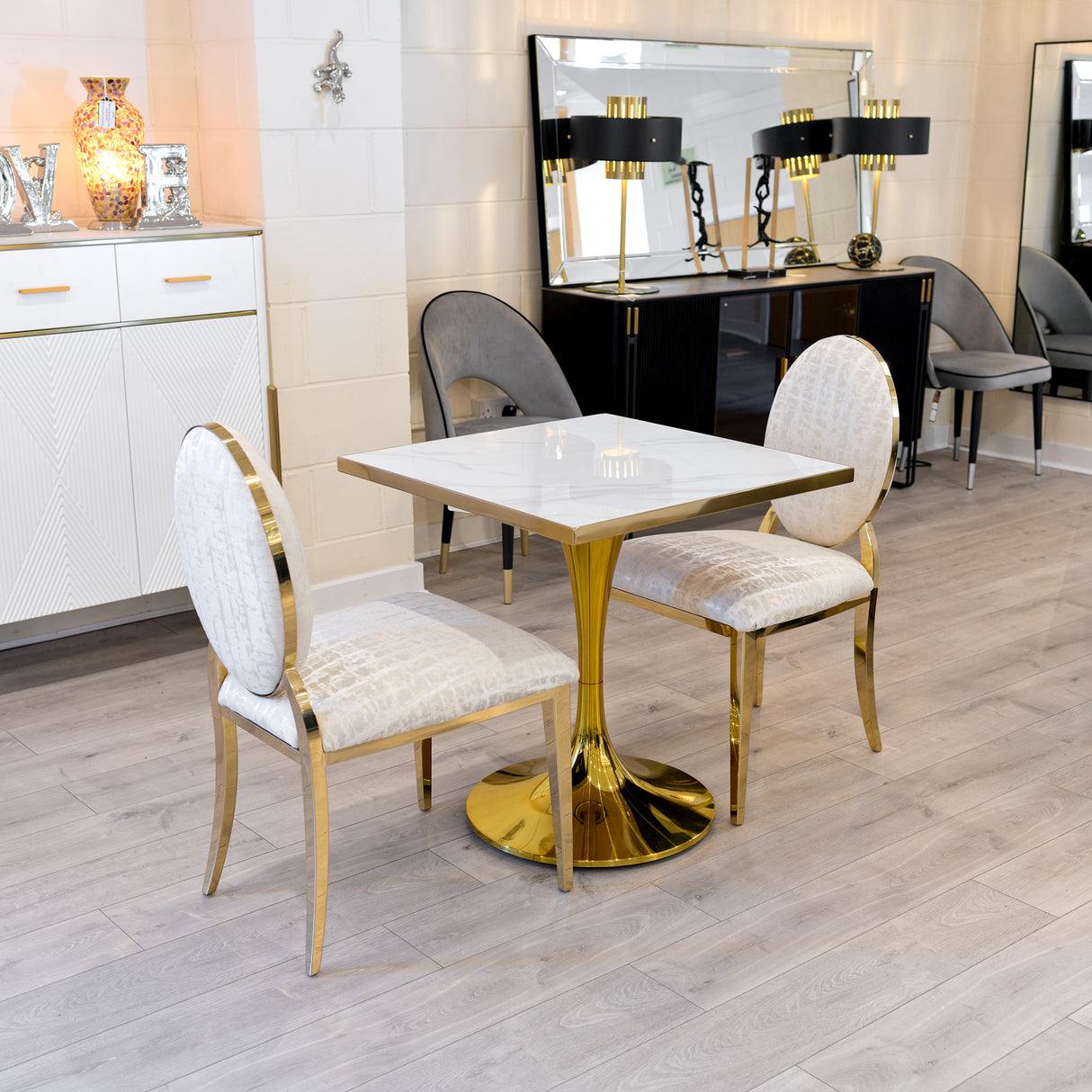 Gold Round Table Base