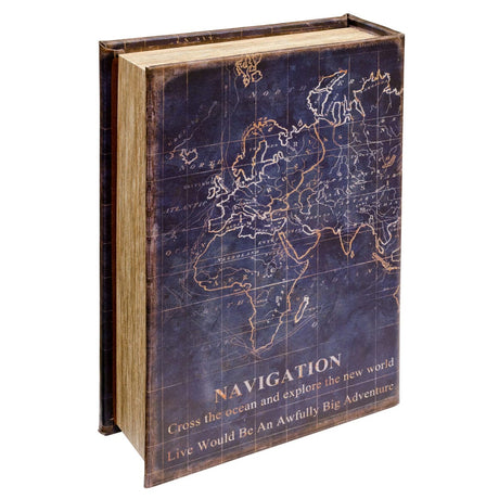 World Map Book Box Back Cover