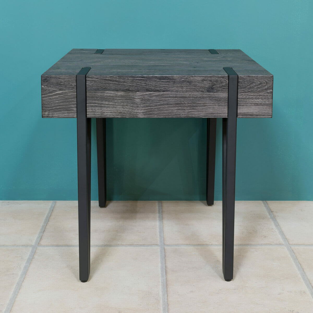 Grey Wood Effect Lamp Table