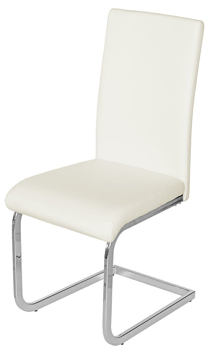 Brescia Cantilever Modern Cream Dining Chair