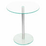 Podium Round Glass Side Table - Clear