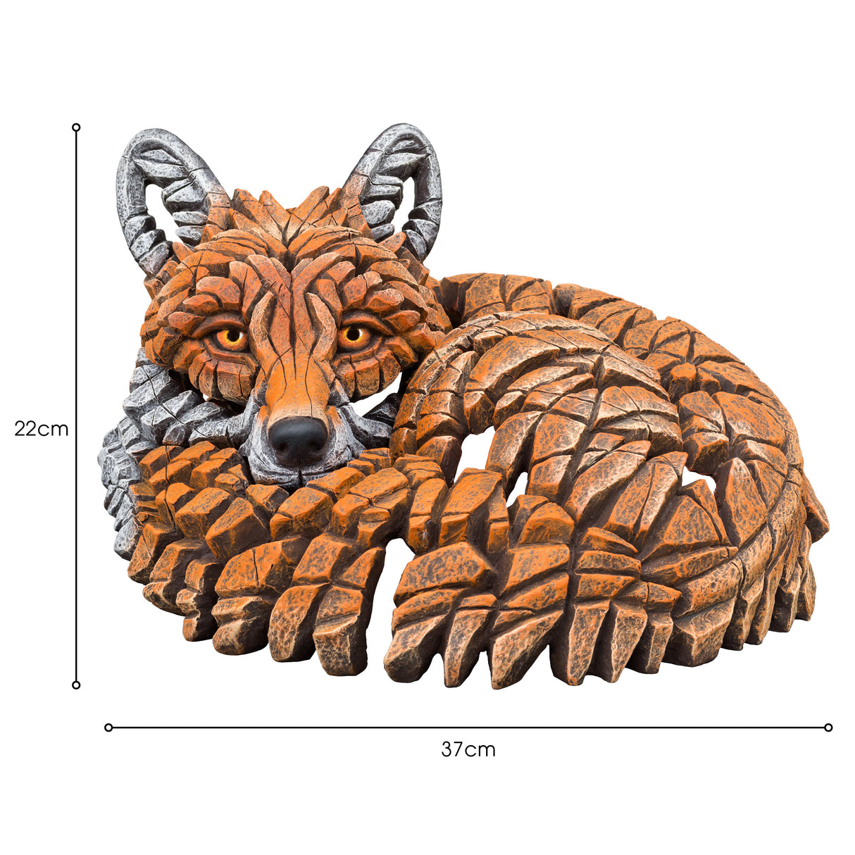 Curled Up Fox Edge Sculpture