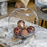 Large Round Glass Display Bowl