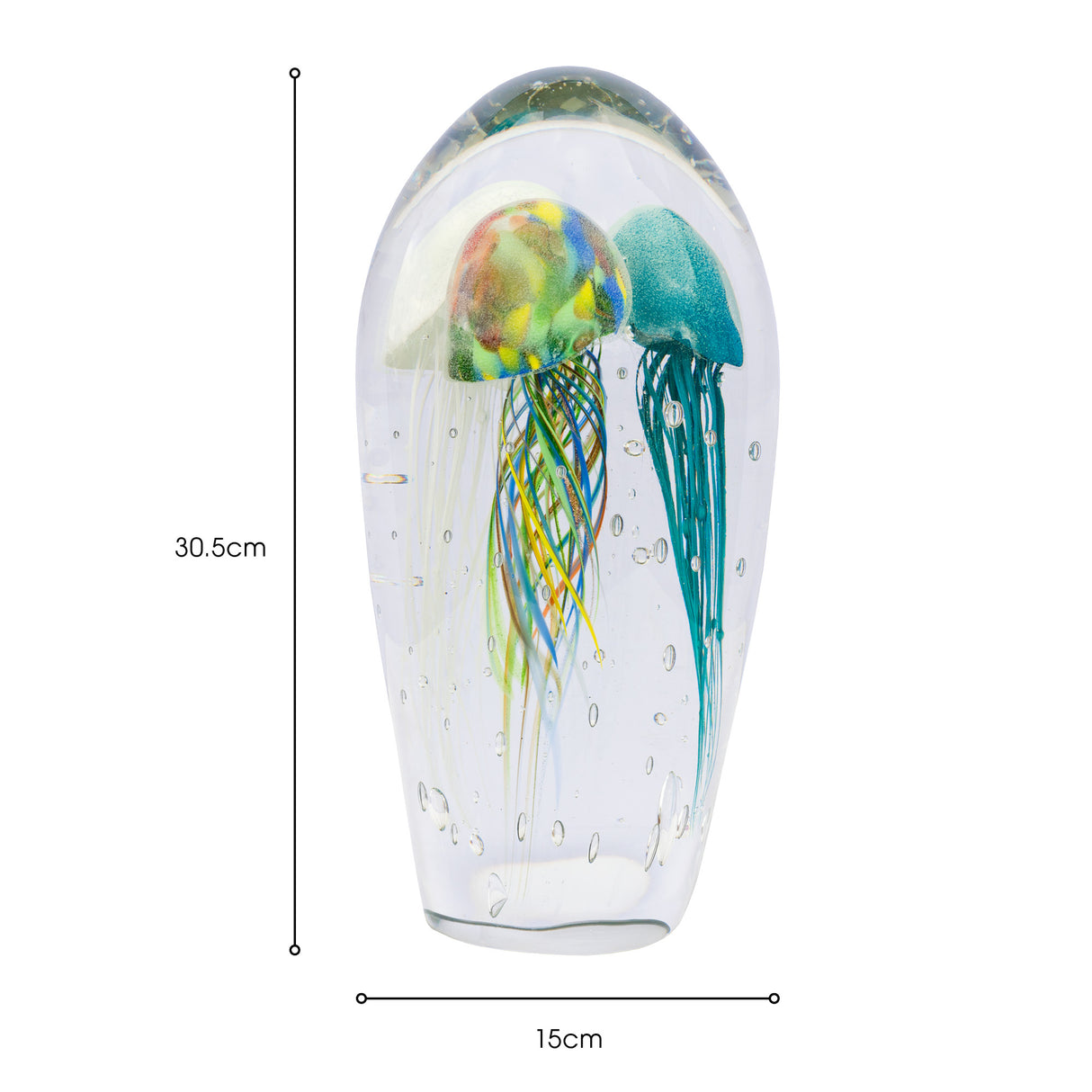 Glass Tall Jellyfish Ornament