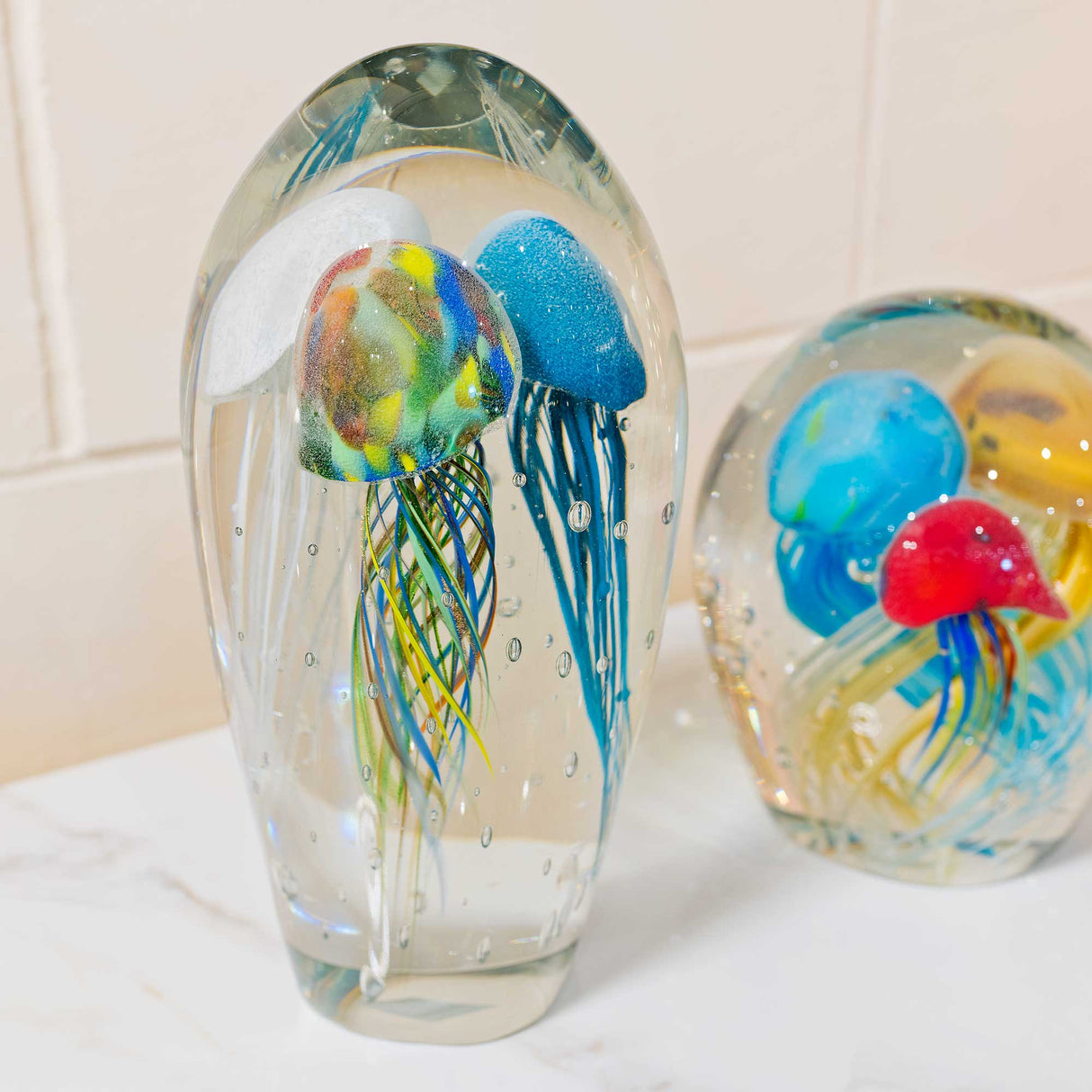 Glass Tall Jellyfish Ornament