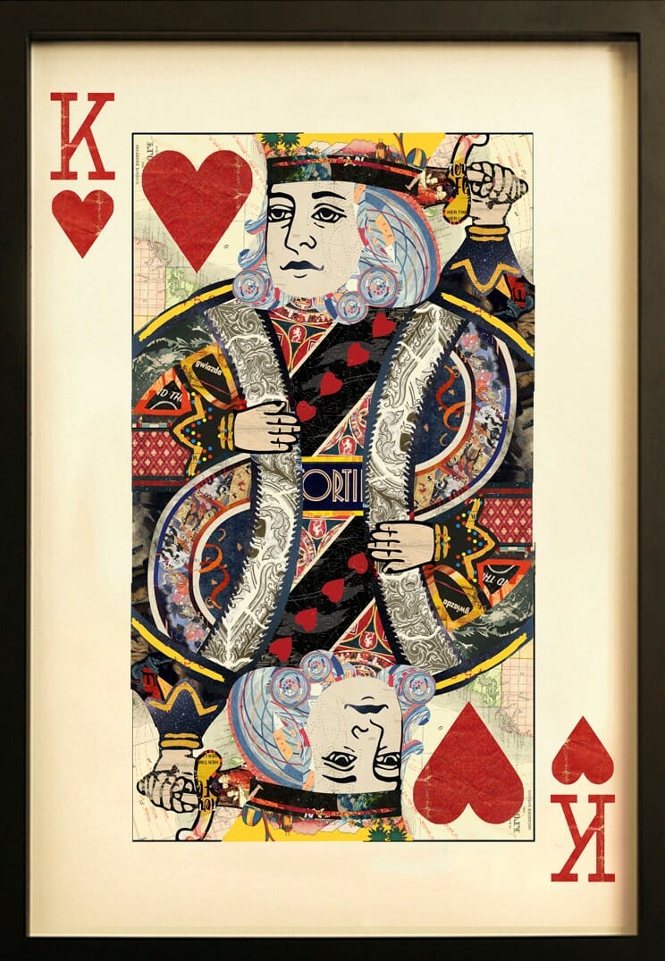 King Of Hearts Playing Card Wall Art