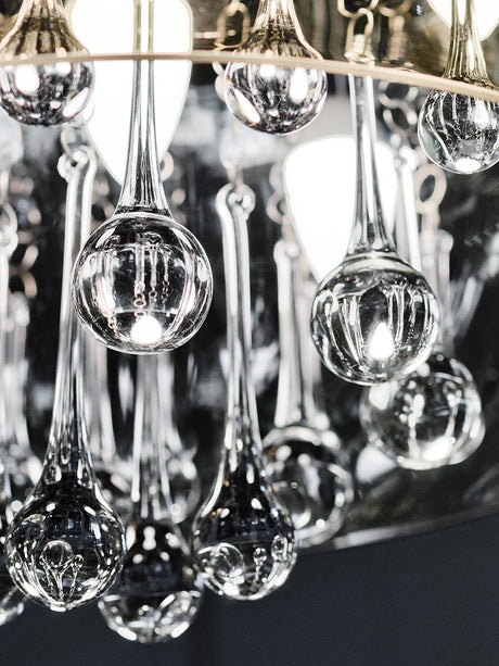 Smoked Shade Chandelier - Close up - Switched off