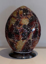 Orange and Red Mosaic Egg Lamp
