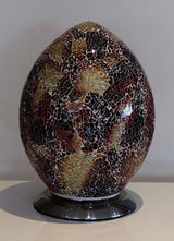 Orange and Red Mosaic Egg Lamp
