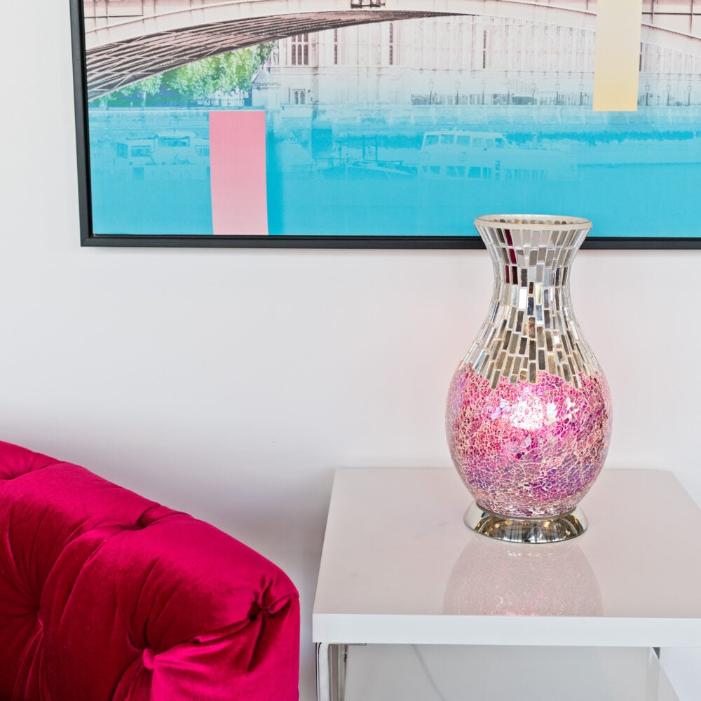 Mosaic Vase Glass Table Lamp