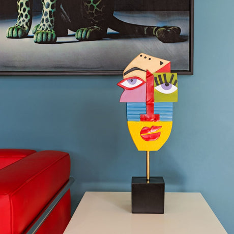 Abstract Face Art Sculpture in our Showroom