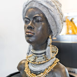 African Woman Bust Statue