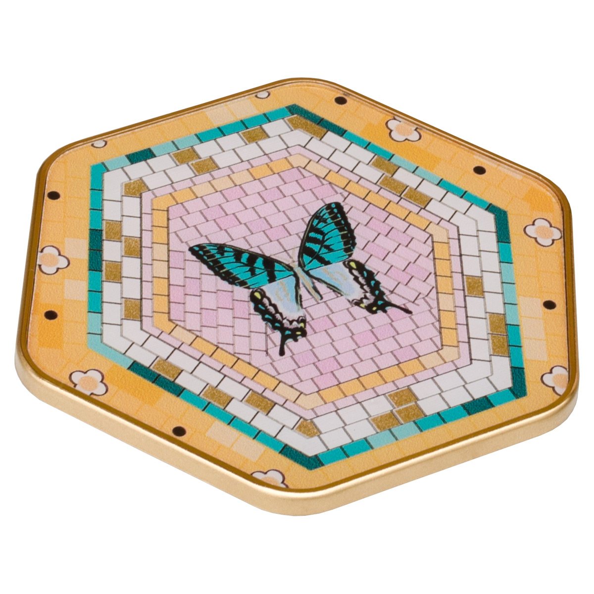 Butterfly Hexagon Coasters Set of 4