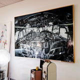 Black and White Cockpit Wall Art