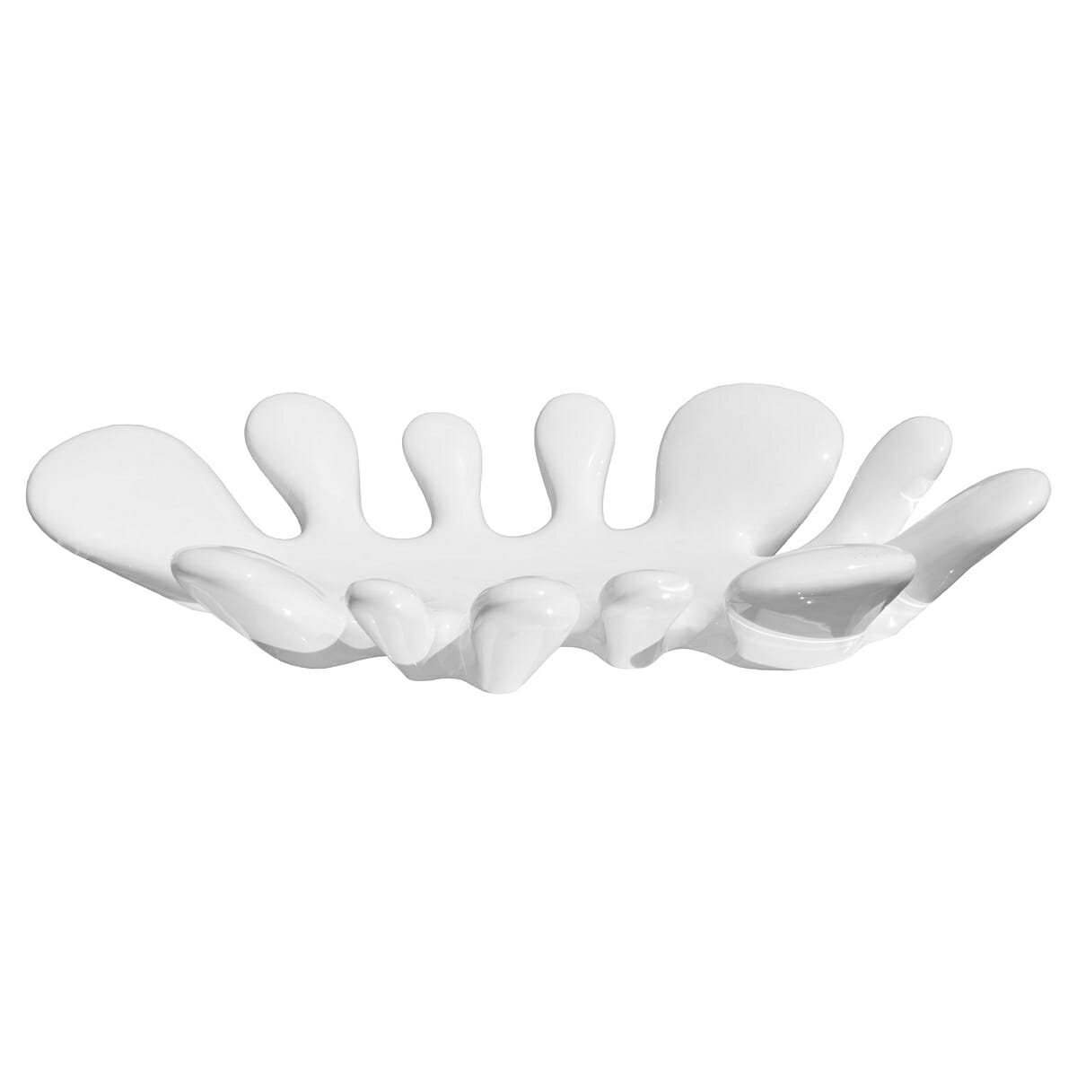 Ceramic White Splash Dish with 6 Mosaic Mirrored Apples