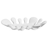 Ceramic White Splash Dish with 6 Mosaic Purple Apples