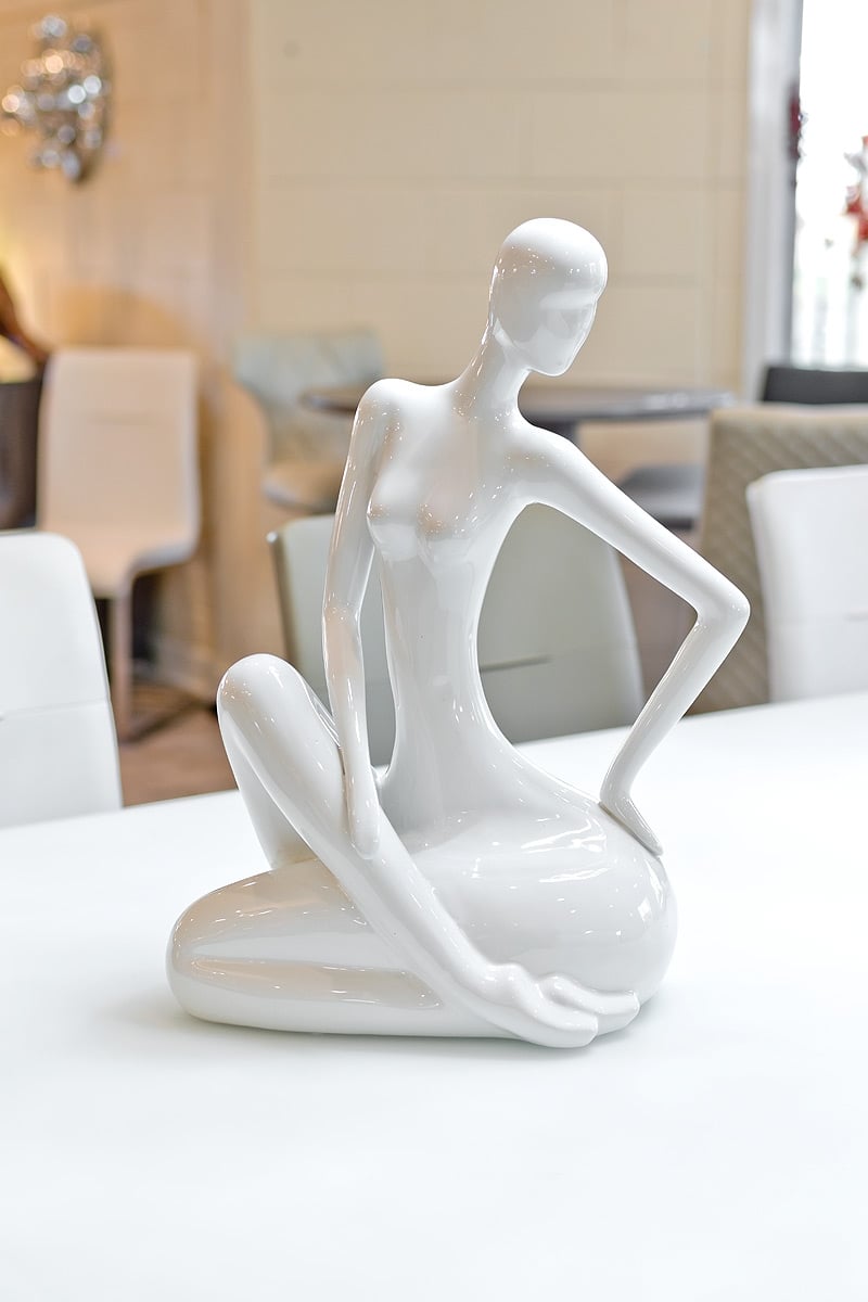 White Ceramic Lady Figurine