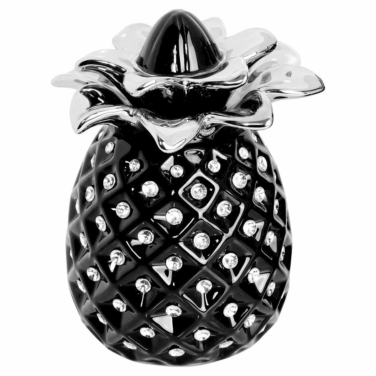 Black and Chrome Pineapple Jar