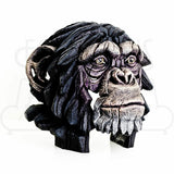 Chimpanzee Bust Edge Sculpture