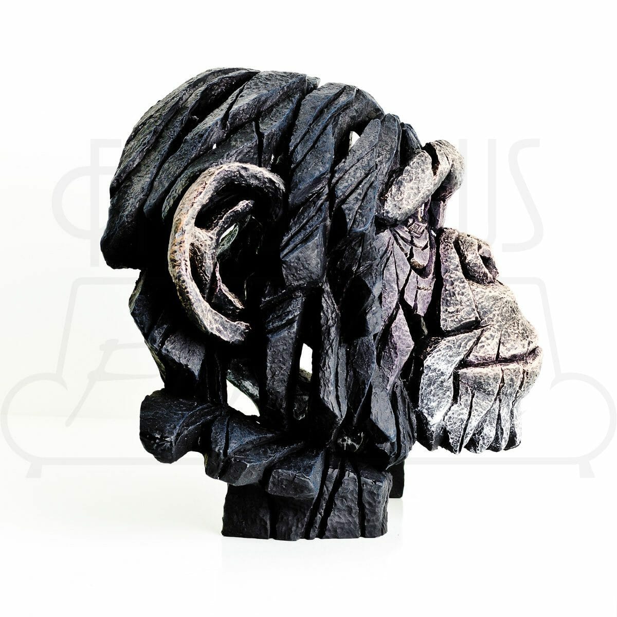 Chimpanzee Bust Edge Sculpture