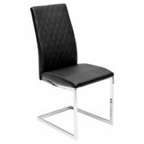 Quilt Back Black Dining Chair
