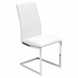 Quilt Back White Dining Chair