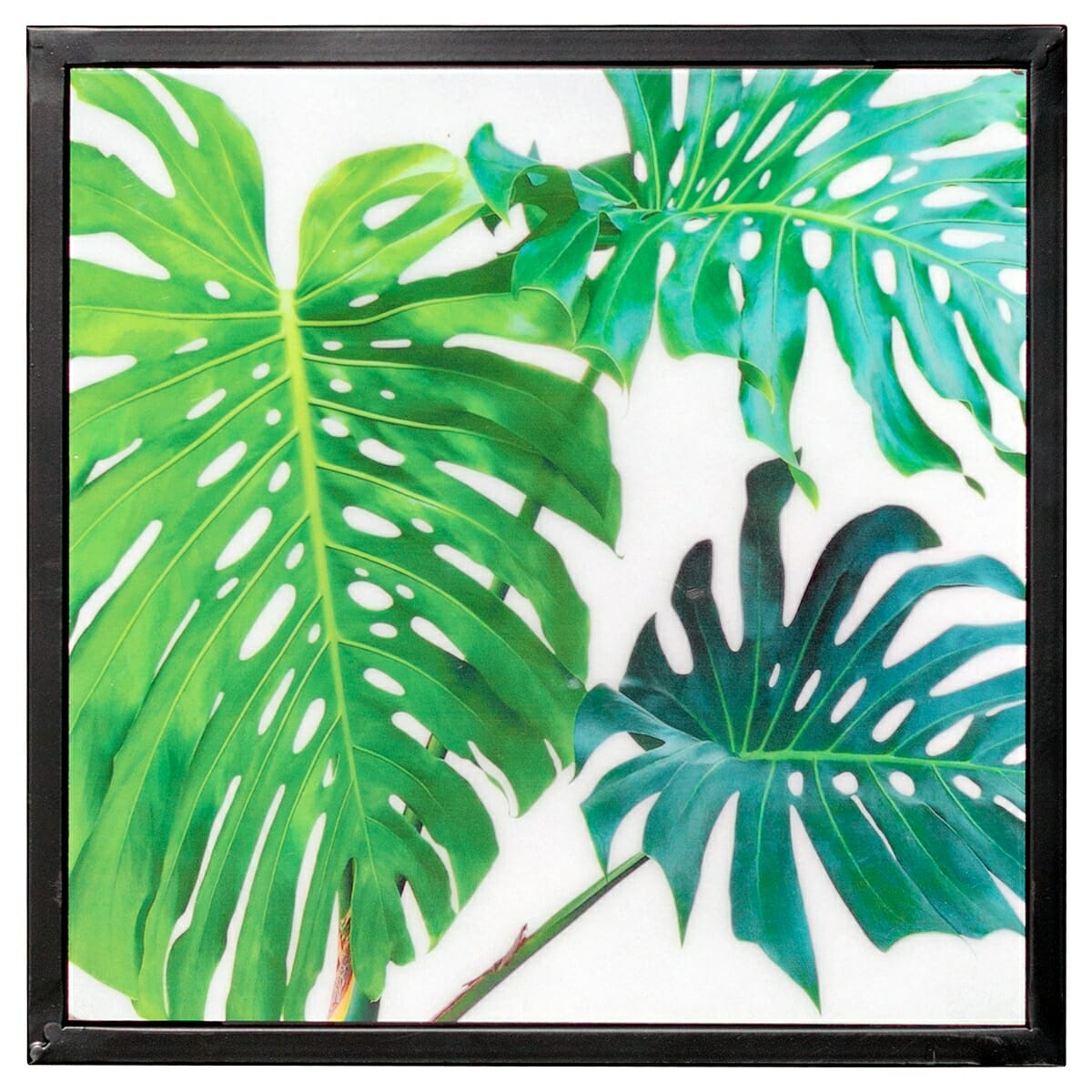 Tropical Green Leaf Nest of 3 Tables