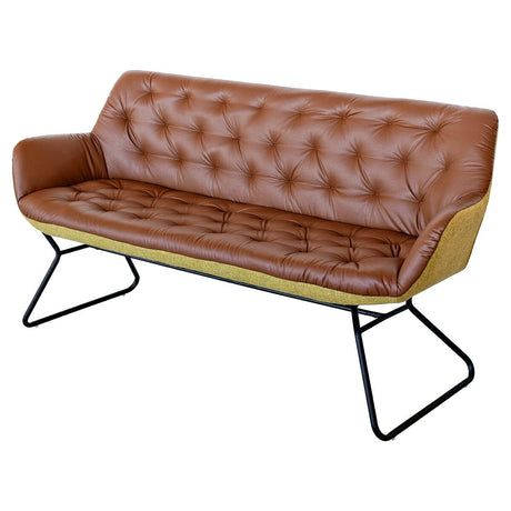 Leyton Tow Tone Sofa Yellow and Tan