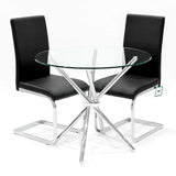 Black & White Criss-Cross Brescia Dining Set