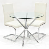 White Criss-Cross Brescia Dining Set