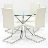 White Criss-Cross Brescia Dining Set