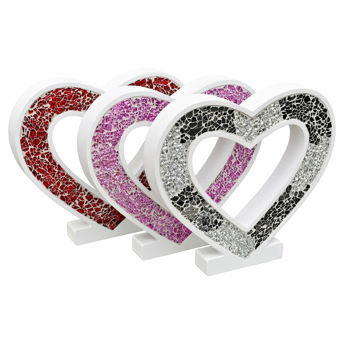 Standing Mosaic Glass Heart