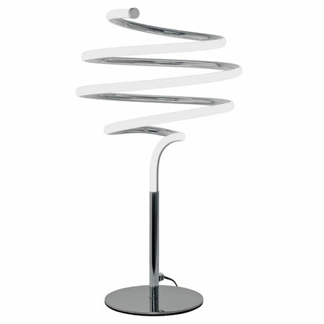 Silver Spiral LED Table Lamp
