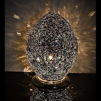 Black Mosaic Egg Lamp