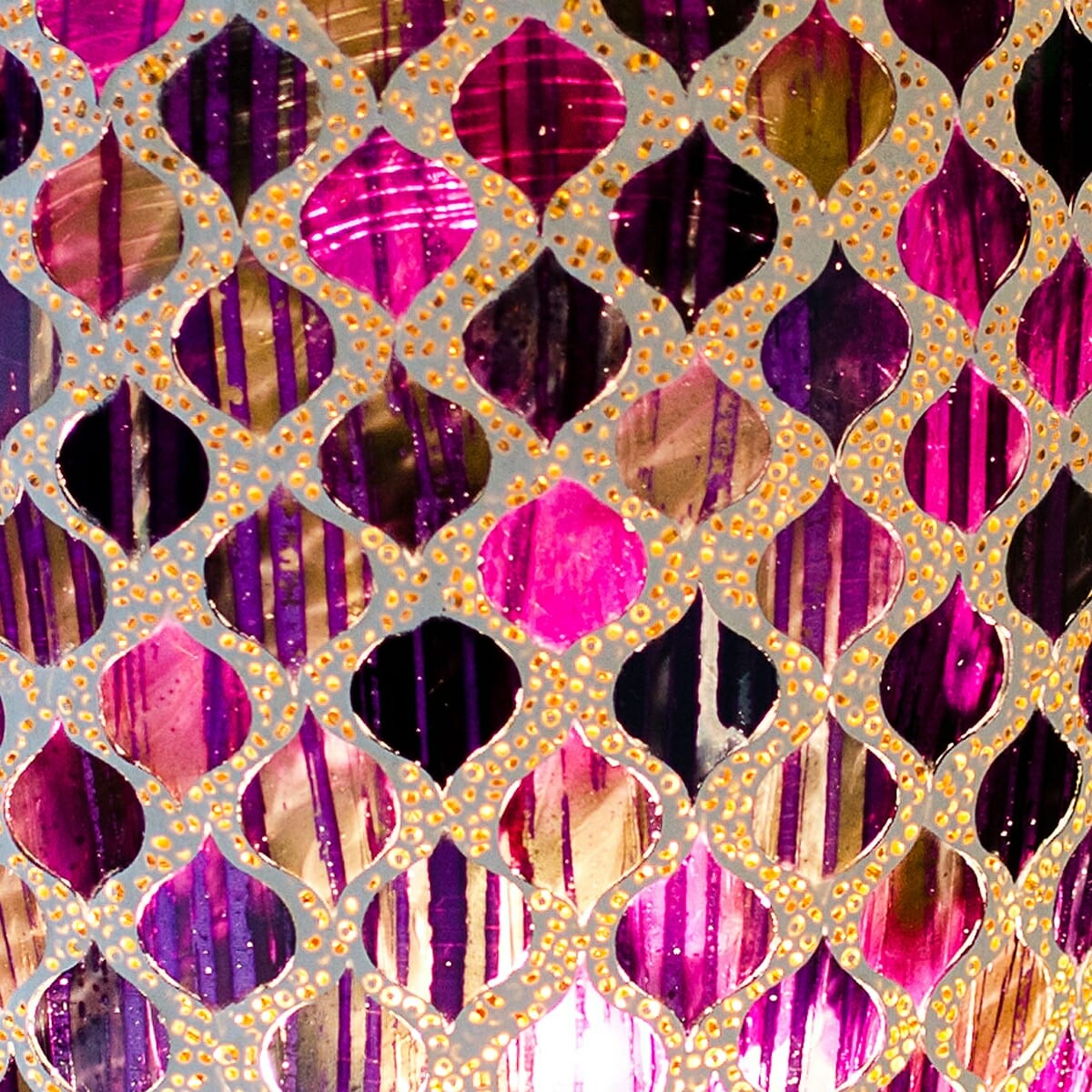 Purple Tile Mosaic Egg Lamp