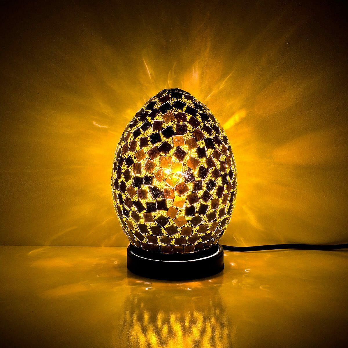Black Tile Mini Mosaic Egg Lamp