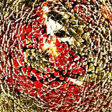 Gold & Crimson Mini Mosaic Egg Lamp