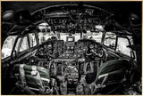 Black and White Cockpit Wall Art