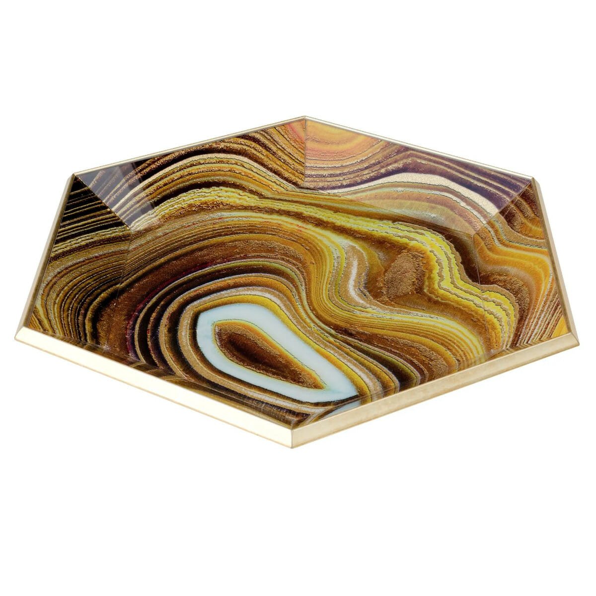 Sand Hexagon Serving Tray