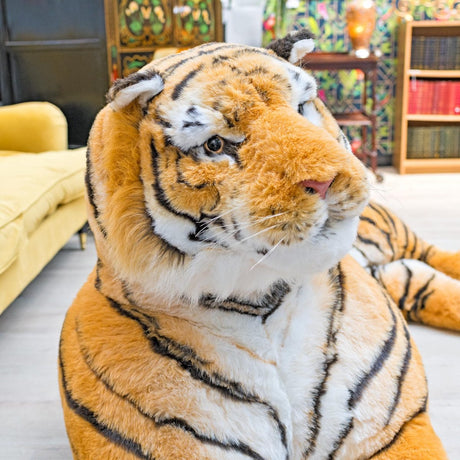 King Size Tiger Plush Toy on display in our showroom - close up