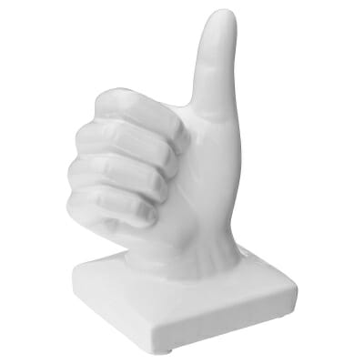 Thumbs Up Ceramic White