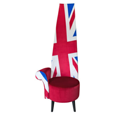 Union Jack Flag Potenza Chair - Front View